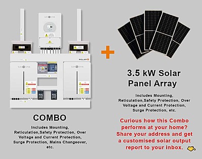 5.0 kW SUNSYNK Hybrid - SUNSYNK Combo, c/w 2 x 5.32 G kWh Lithium Batteries