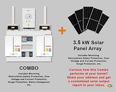 5.0 kW SUNSYNK Hybrid - SUNSYNK Combo, c/w 2 x 5.32 W kWh Lithium Batteries