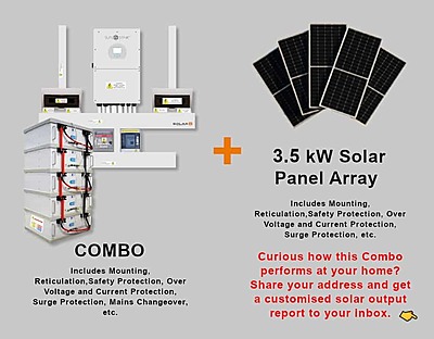 16.0 kW SUNSYNK Hybrid -  FREEDOM WON Combo, c/w 5x 5.0 kWh Lithium Batteries