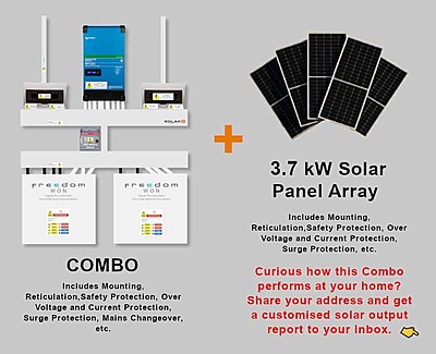 5.0 kW VICTRON EasySolar - FREEDOM WON Combo, c/w 2x 5.0 kWh Lithium Batteries