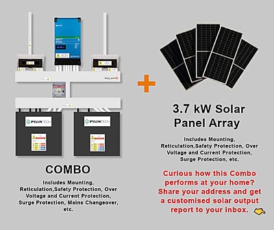 5.0 kW VICTRON EasySolar - PYLONTECH Combo, c/w 2x 4.8 kWh Lithium Batteries