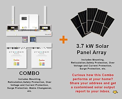 6.0 kW SUNSYNK Hybrid - FREEDOM WON Combo, c/w 2 x 5.0 kWh Lithium Batteries 6.0 kW SUNSYNK Hybrid - FREEDOM WON Combo, c/w 2 x 5.0 kWh Lithium Batteries