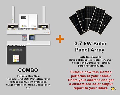 6.0 kW SUNSYNK Hybrid - GREENRICH Combo, c/w 1 x 6.1 kWh Lithium Battery