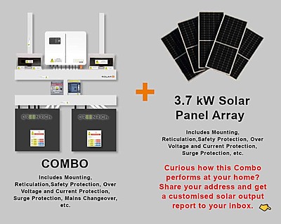 6.0 kW SUNSYNK Hybrid - GREENRICH Combo, c/w 2 x 6.1 kWh Lithium Batteries