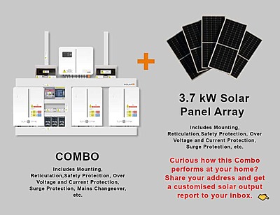 6.0 kW SUNSYNK Hybrid - SUNSYNK Combo, c/w 3 x 5.32 W kWh Lithium Batteries