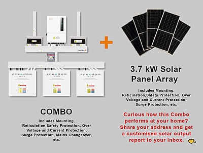 8.0 kW SOLIS S6 Hybrid Combo, c/w 3 x 5 kWh FREEDOM WON Lithium Batteries