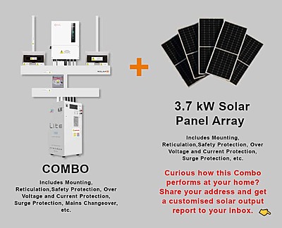8.0 kW SOLIS S6 Hybrid Combo, c/w 10 kWh FREEDOM WON Lithium Battery