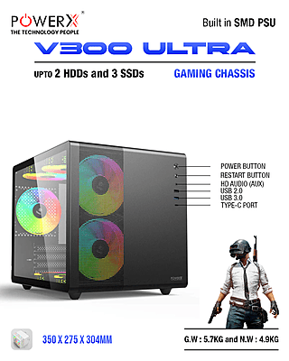 Power X Cabinet With Smps V300 Black Power X Cabinet With Smps V300 Black