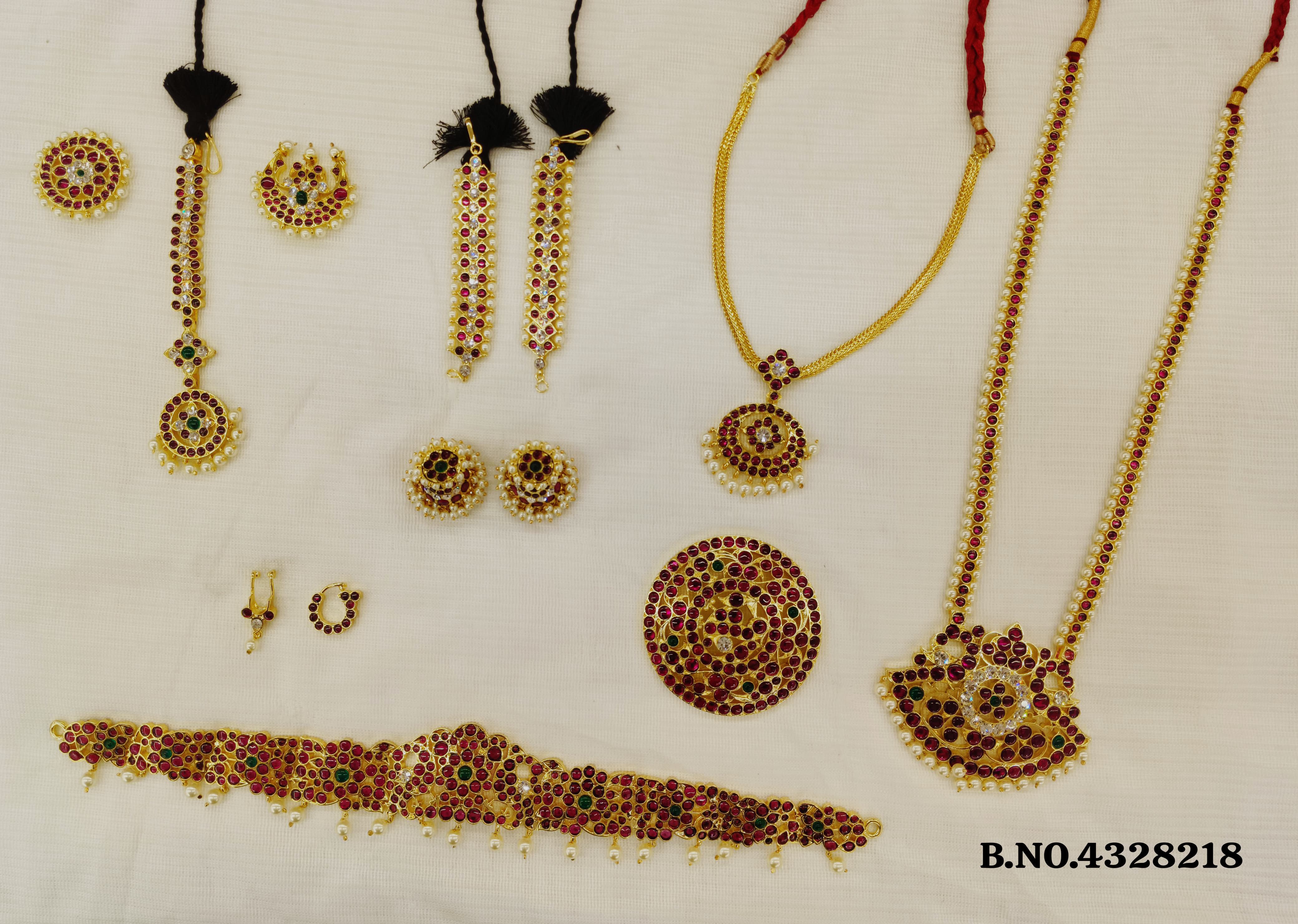 Margam Temple Jewellery Set – Panchalokam & Real Kempstones for Bridal & Dance