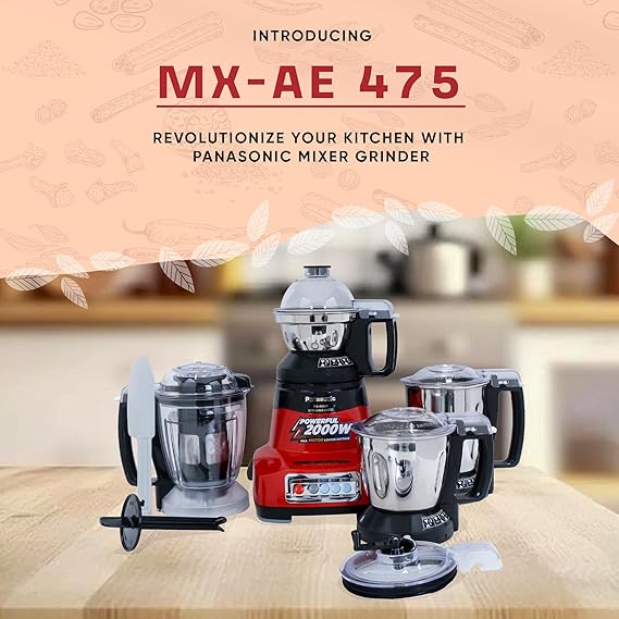 Panasonic MONSTER AE475 750 Juicer Mixer Grinder (4 Jars)