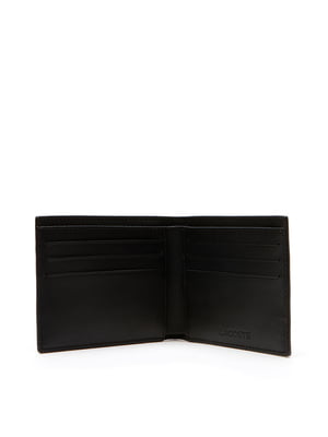 Men Black Solid Two Fold Leather Wallet
