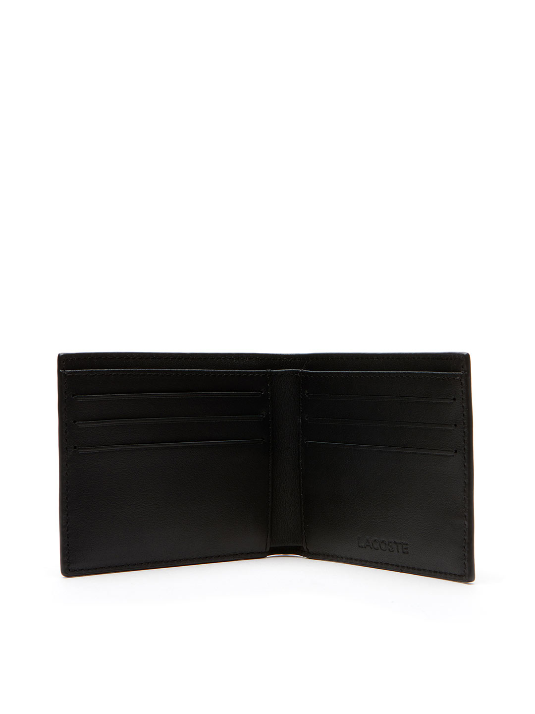 Men Black Solid Two Fold Leather Wallet