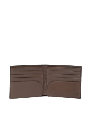 Men Brown Solid Leather Two Fold Wallet