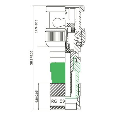 Bnc 1Pc Compression Connector For Rg59 Cable Bnc 1Pc Compression Connector For Rg59 Cable