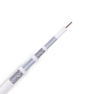 Rg6 Cable 60% Quad Shield Cmr Etl 18Awg 1000Ft White