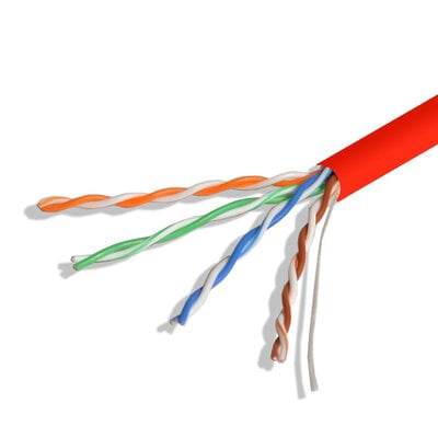 Cat5e Utp Cmr 4X2X24Awg 1000Ft Red