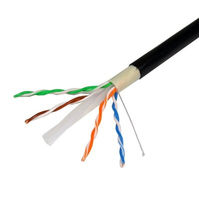 Cat6 Utp Lldpe+Uv Res Outdoor Cca 23Awg 1000Ft Black Cat6 Utp Lldpe+Uv Res Outdoor Cca 23Awg 1000Ft Black
