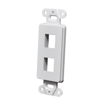 2 Port Decorator Style Wall Plate - White