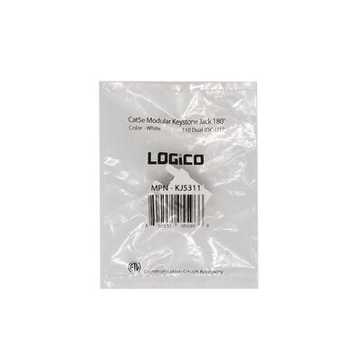 Cat5e Utp Keystone Jack 180 Degree White