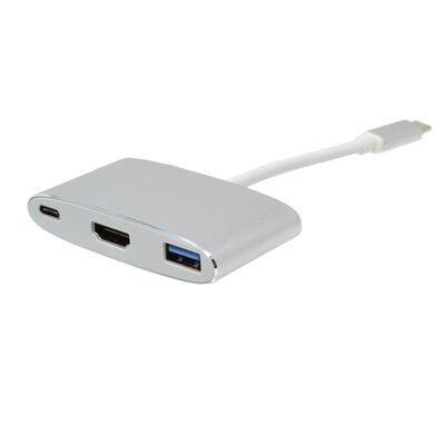 Hub - Type C To 1X Hdmi 4K+ 1Xusb 3.0 With Pd - Silver Hub - Type C To 1X Hdmi 4K+ 1Xusb 3.0 With Pd - Silver
