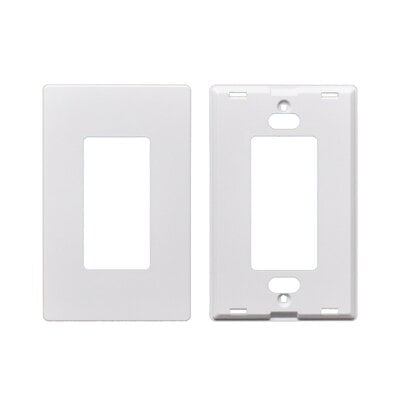 1-Gang Screwless Snap-On Decorator Wall Plate - White