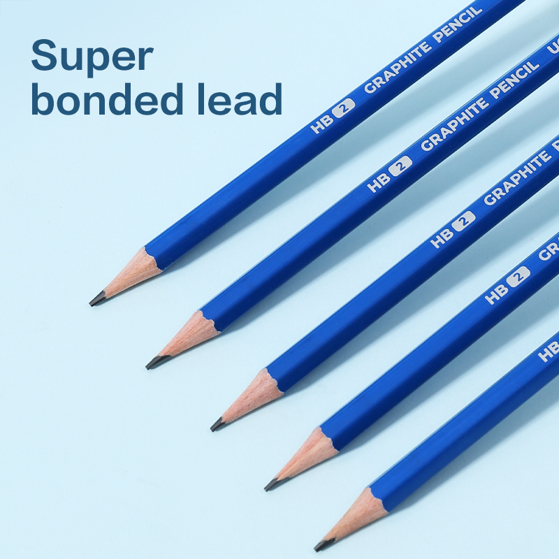DELI UC001-HB GRAPHITE HB PENCILS 10PCS/PKT/SHARPENER/ERASER