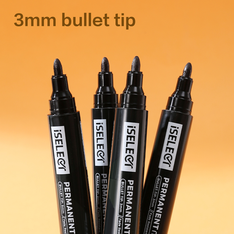 DELI UU101-BK ISELECT PERMANENT BULLET MARKERS BLACK