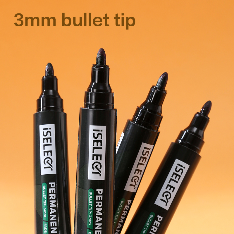 DELI UU101-GN ISELECT PERMANENT BULLET MARKERS GREEN