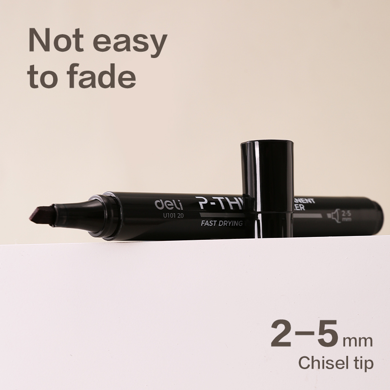 DELI U10120 PERMANENT CHISEL MARKER BLACK