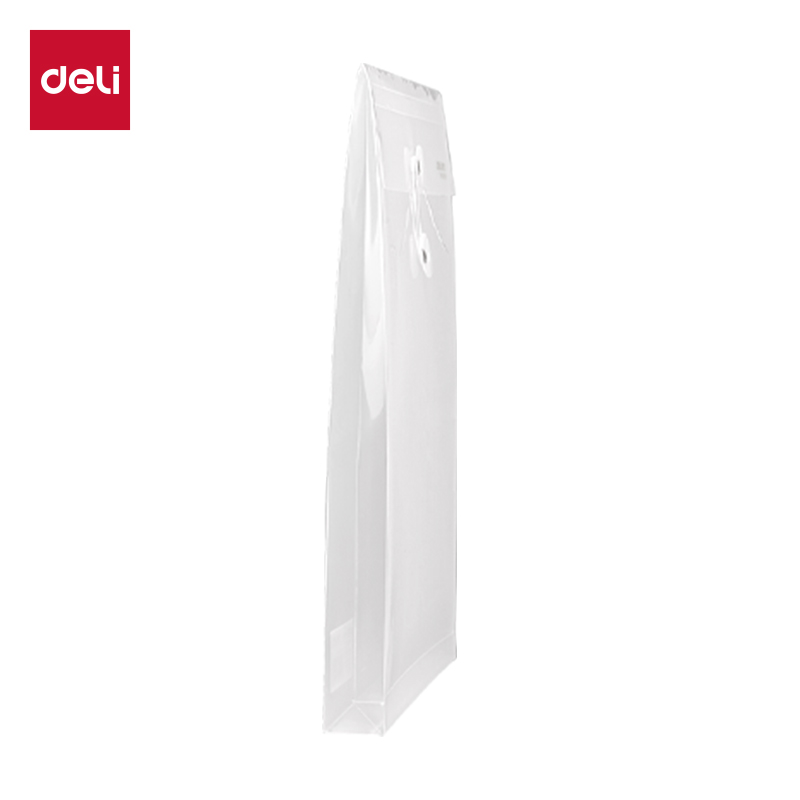 DELI DP070 A4 FILE BAG WITH STRING CLOSURE CLEAR