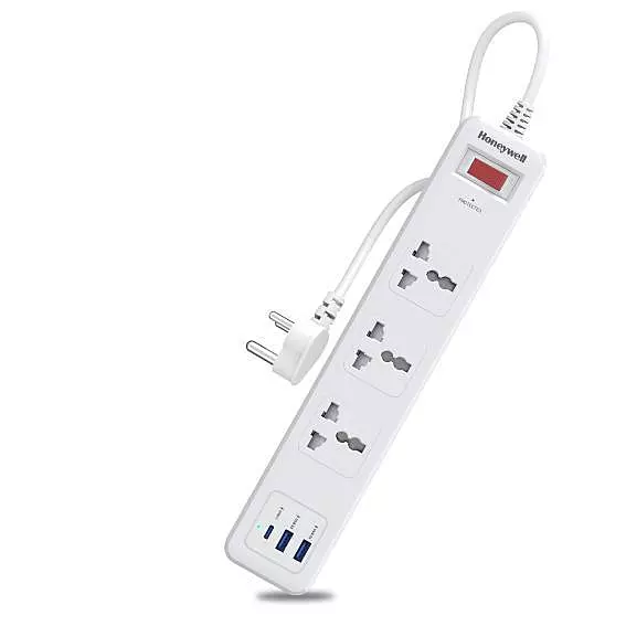 3 OUTLET SURGE PROTECTOR WITH 1XTYPE C & 2XUSB