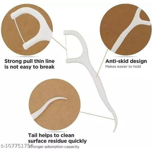 DENTAL FLOSS PLASTIC TOOTH PICK ORAL CARE - 25 TO 30 PIECES COUNT PER PACK