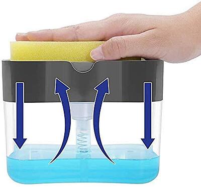 Amazkart 2-in-1 Soap Dispenser for Kitchen and Sponge Holder Dish Soap Dispenser Kitchen Sink Amazkart 2-in-1 Soap Dispenser for Kitchen and Sponge Holder Dish Soap Dispenser Kitchen Sink