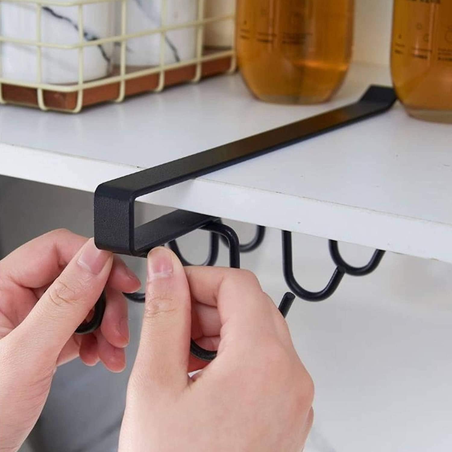 Amazkart 1 Pcs Double-Row 12 Hooks for Kitchen Storage Amazkart 1 Pcs Double-Row 12 Hooks for Kitchen Storage
