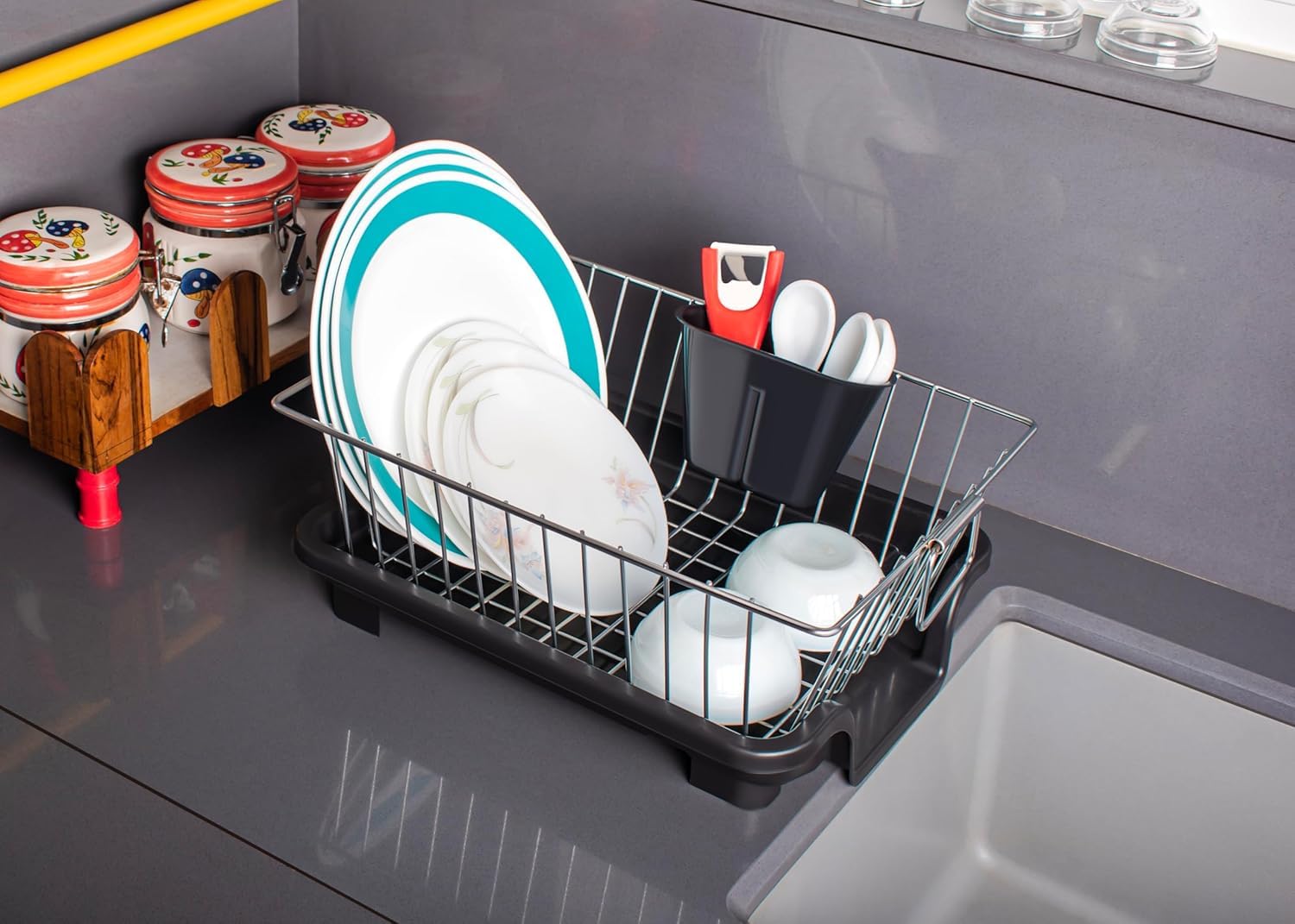 Amazkart Basket Drainer & Dish Drainer Basket for Kitchen Amazkart Basket Drainer & Dish Drainer Basket for Kitchen