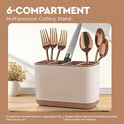 Amazkart Compartment Kitchen Organizer Rack for Cutlery Amazkart Compartment Kitchen Organizer Rack for Cutlery