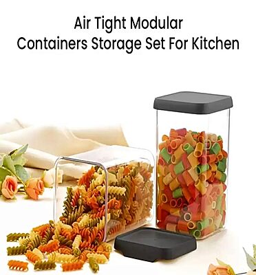 Amazkart 24 Piece Airtight Kitchen Storage Container Set Bpa Free Plastic Jars Amazkart 24 Piece Airtight Kitchen Storage Container Set Bpa Free Plastic Jars