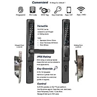 LOCKTON 'E-Series' Euro Narrow Leverset Smart Door Lock