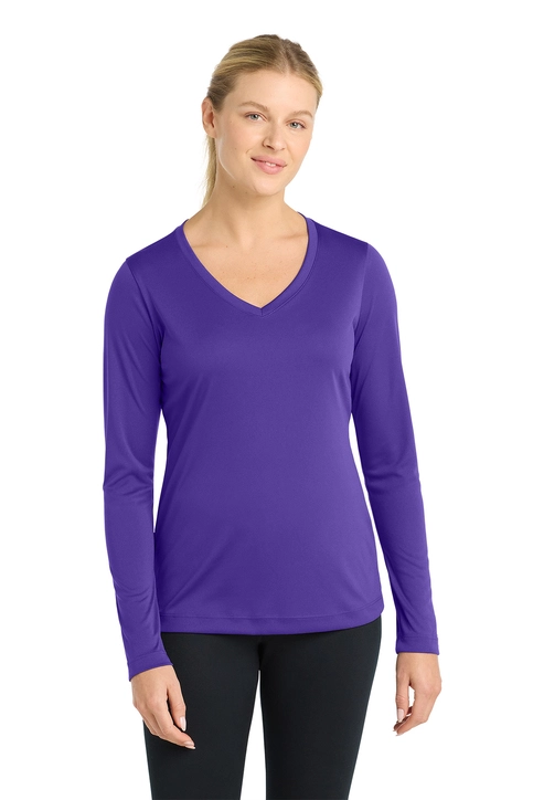 Sport-Tek® Women's Long Sleeve PosiCharge® Competitor™ V-Neck Tee - LST353LS