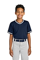 Sport-Tek® Youth Tough Mesh V-Neck Baseball Jersey - YST221