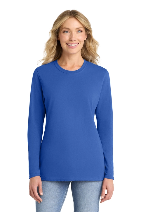 Port & Co™ Women's Long Sleeve Core Cotton Tee - LPC54LS