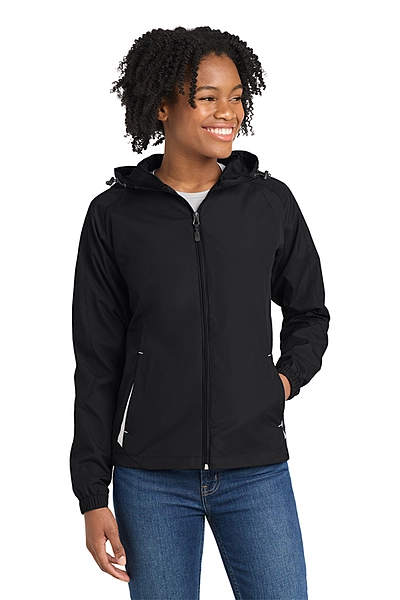 Sport-Tek® Women's Colorblock Hooded Raglan Jacket - LST76