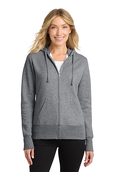 Port & Co™ Women's Core Fleece Full-Zip Hooded Sweatshirt - LPC78ZH