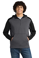 Sport-Tek®  Tech Fleece Colorblock 1/4-Zip Hooded Sweatshirt - ST249