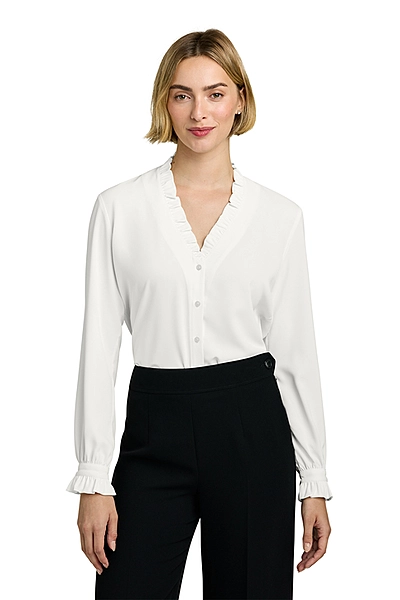 Brooks Brothers® Women’s Long Sleeve Ruffle Collar Blouse - BB18011