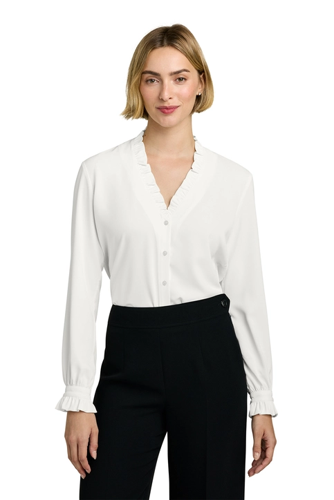 Brooks Brothers® Women’s Long Sleeve Ruffle Collar Blouse - BB18011
