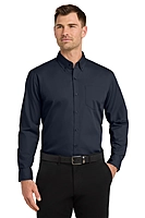 Port Authority® Long Sleeve Carefree Poplin Shirt - W100