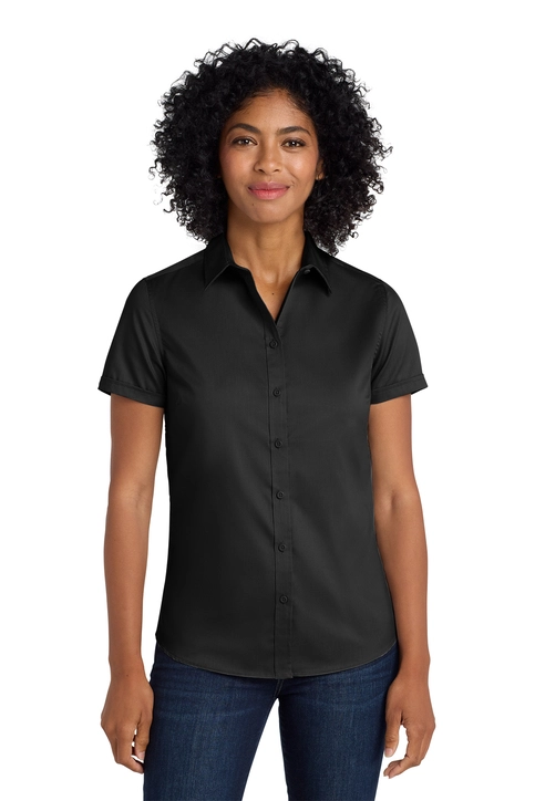 Port Authority® Women's Short Sleeve SuperPro™ Twill Shirt - L664