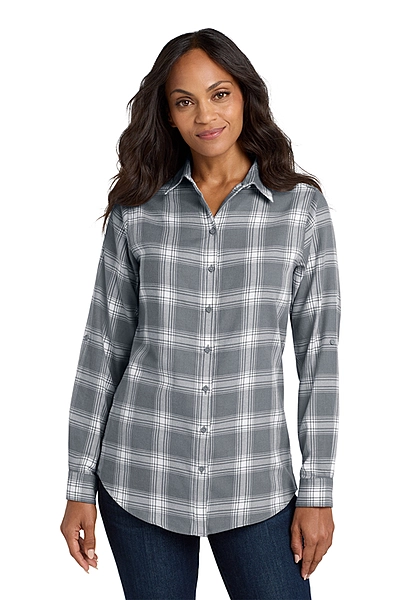 Port Authority®  Women's Plaid Flannel Tunic - LW668
