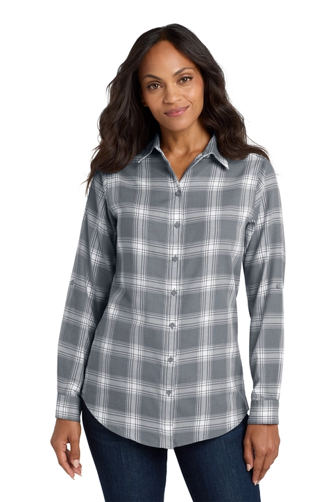 Port Authority® Women's Plaid Flannel Tunic - LW668